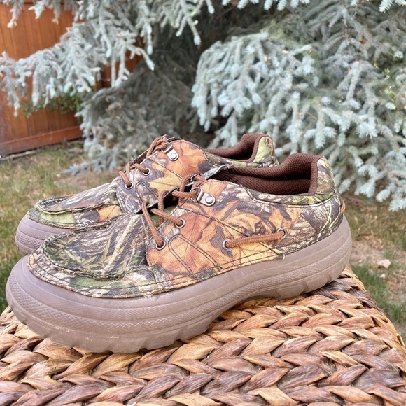 Men's Lightweight Moc Toe Lace-up Camouflage Camo Water Sneaker & River Shoes - Picture 6 of 10